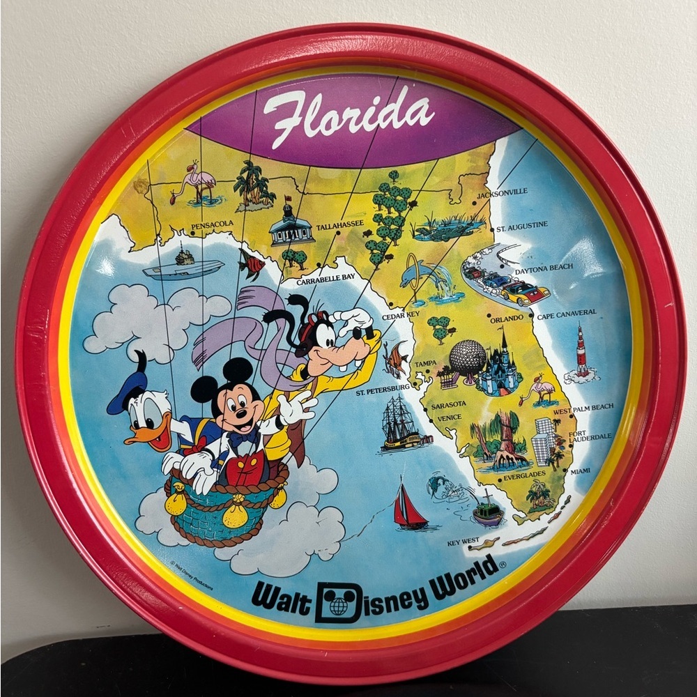 Walt Disney World Tray Mickey Mouse Souvenir 10.75”